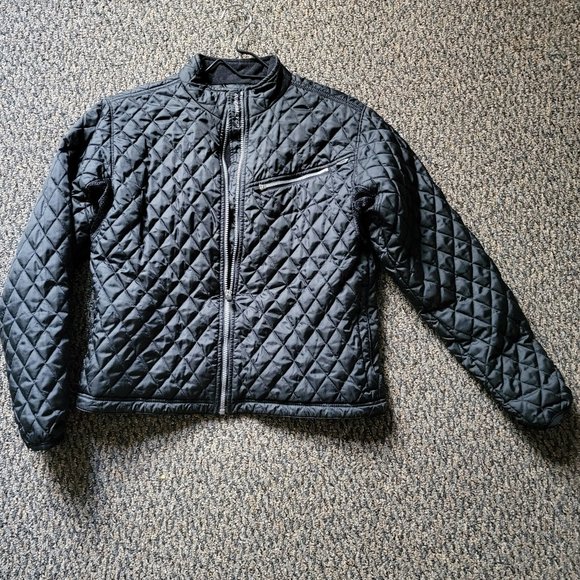 Obermeyer Black Quilted Vented Winter Snow Jacket Size 10 - Picture 8 of 15